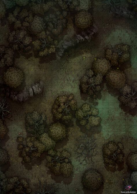 Swamp Battle Map for Dungeons & Dragons 24x34 - dnd post - Imgur Dnd Maps Swamp, Dnd Combat Map, Jungle Ruins, Fantasy Dungeon, Pathfinder Maps, Forest Map, Dm Screen, Dnd World Map, Spaceship Interior