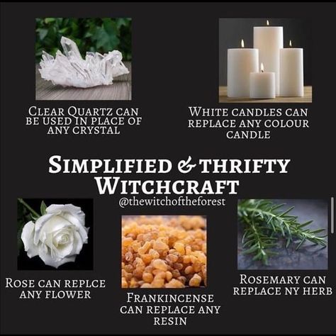 Belneus on Instagram: "Thrifty witchcraft reminder from @thewitchoftheforest . It’s expensive to have every conceivable item from a grimoire’s spell, but there are accepted substitutions. The only things you really must have are focus and intention. #witch #witchcraft #witchesofinstagram #witchyvibes #witchy #witchytips #magic #occult #ritual #herb #herbs #beginnerwitch #ritual #rituals" Witch On A Budget, Broke Witch Tips, Witchcraft On A Budget, Budget Witchcraft, Occult Ritual, Witchcraft Basics, Witchcraft Diy, Mother Earth Art, Witch Things