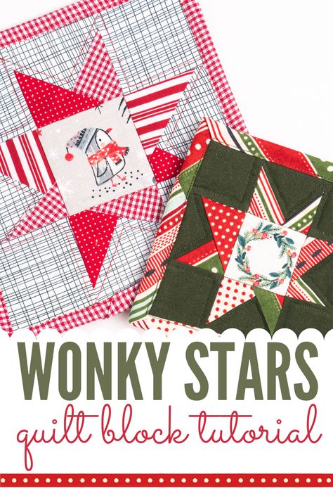 Small Star Quilt Block Pattern, Christmas Star Quilt, Wonky Quilt Blocks, Wonky Star, Wonky Star Quilt Block Free Pattern, Wonky Star Quilt, Wonky Star Quilt Block, Wonky Stars Quilt Pattern, Fall Sewing Projects