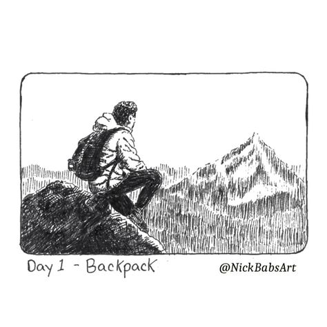 Inktober Day 1 - Backpack Welcome to the first day of Inktober 2024! Let's see how far I can make it this month. @inktober #inktober #inktober2024 #inkdrawing #pendrawing #lineart #linedrawing #inkdrawing #indrawings #sketchdaily #inksketch #drawingsketch #sketch_daily #sketching #sketchday #sketchoftheday #sketchart #sketchbook #nature #hiking Sketchbook Nature, Daily Sketching, Inktober 2024, Sketch Daily, Nature Hiking, Ink Sketch, Pen Drawing, Ink Drawing, First Day