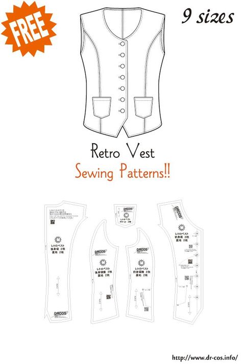 Woman Vest Pattern, Vest Patterns For Women Sewing Free, Ladies Waistcoat Pattern Sewing, Free Waistcoat Pattern, Mens Vest Pattern Free Sewing, Women’s Vest Pattern, Suit Vest Pattern, Waistcoat Pattern Free, Vest Sewing Pattern Free