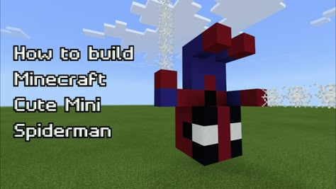 Minecraft Spiderman Build, Spiderman Minecraft Builds, Spiderman Minecraft House, Marvel Minecraft Builds, Minecraft Marvel, Cute Spiderman, Minecraft Spider, Marvel Youtube, Server Ideas