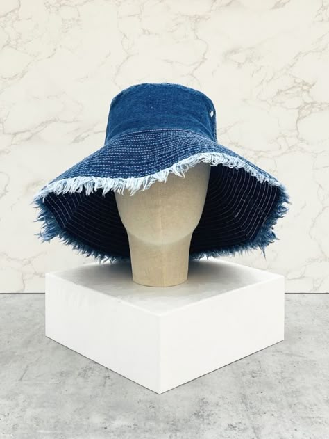 [goods_name] | SHEIN USA Bucket Hats Denim, Denim Hats For Women, Jean Bucket Hat Outfit, Denim Hat Outfit, Denim Hats, Denim Diy Clothes, Bucket Hat Outfit, Ropa Upcycling, Spring Hat