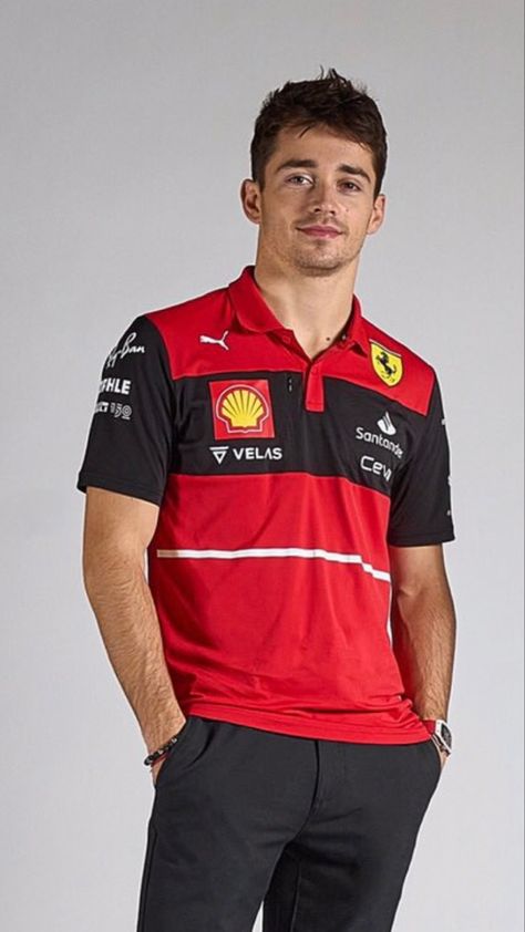 Ferrari Jersey, F1 Jersey, F1 Fits, Ferrari Merch, F1 Uniform, Polo Shirt Outfit Men, Company Uniform, Race Outfit, Polo Shirt Outfits