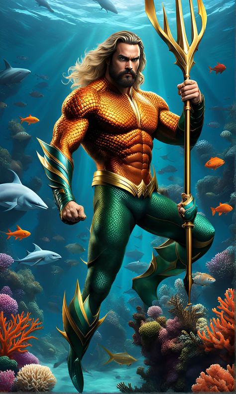 Aquaman Wallpaper, Aqua Man, Superman Characters, Painting Of A Man, Captain Marvel Shazam, Marvel Superheroes Art, Marvel Superhero Posters, Dc Comic Books, Dc Comics Superheroes