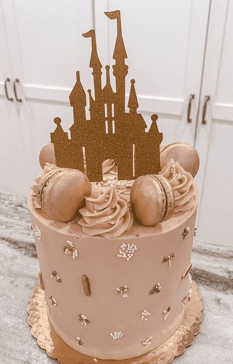 Castle Birthday Cake Ideas Images (Pictures) Disneyland Cakes Birthday, Princess Themed Cake Ideas, Disney 21st Birthday Cake, Disney 18th Birthday Cake, Princess And Knight Cake, Magic Kingdom Cake, Disney 30th Birthday Cake, Disney Birthday Cake Ideas, Simple Disney Princess Cake