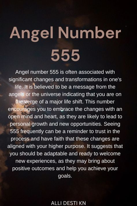 Understand the meaning of 555 and how it relates to major life changes and transitions. #555angelnumber #change #transformation #newbeginnings Meaning Of 555, 555 Angel Number Meaning, 555 Meaning, Seeing 555, 555 Angel Numbers, Angel Number Meaning, Angel Number Meanings, Number Meanings, Angel Number