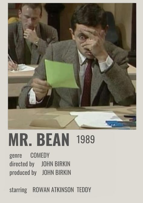 Mr Bean Movie Poster, Mr Bean Poster, Mr Bean Movie, Movie Character Posters, Top Tv Shows, Polaroid Posters, Most Paused Movie Scenes, Iconic Movie Posters, The Pause