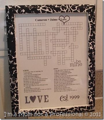 B/c nothing says I love you like a crossword puzzle :-) Valentine For Him, I Love My Hubby, Husband Valentine, Bf Gifts, Love Days, Presents For Him, Crossword Puzzle, Be My Valentine, Holidays And Events