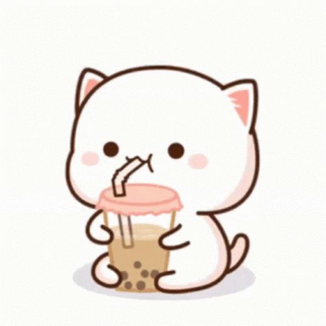 Cat Bubble Tea GIF - Cat BubbleTea MilkTea - Discover & Share GIFs Tea Gif, Cat Bubble, Calin Gif, Bubble Cat, Cute Boba, Peach Cat, Chat Kawaii, Chibi Cat, Cute Bear Drawings