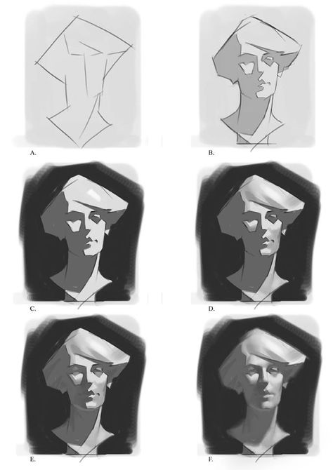 Shadow Shapes Drawing, Value Study Reference, Shadow Shapes, Value Study, Shadow Drawing, Digital Painting Techniques, Affinity Photo, 인물 드로잉, 캐릭터 드로잉