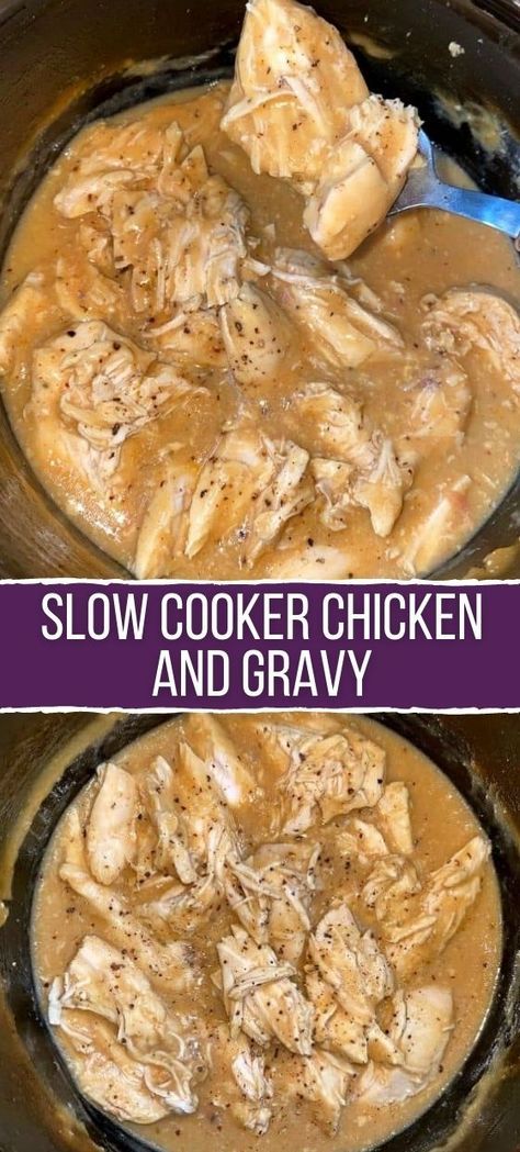 Slow Cooker Chicken And Gravy, Chicken Breast Recipes Slow Cooker, Chicken And Gravy, Chicken Crockpot Recipes Easy, Easy Crockpot Dinners, Easy Slow Cooker Chicken, Fall Nights, Crockpot Dishes, Gravy Recipe