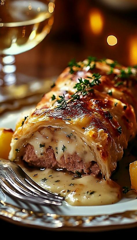 This Tasty Chicken Cordon Bleu Meatloaf combines the classic flavors of chicken, ham, and cheese into a hearty dish! Perfect for fall dinner ideas, it’s a comforting twist on a traditional favorite. Serve with mashed potatoes or a fresh salad for a complete meal. This recipe is an excellent addition to your fall recipes collection, making dinnertime both easy and delicious! Conventional Oven Recipes Dinners, Meat Lovers Dinner Ideas, Formal Dinner Recipes Main Dishes, Great Dinners For Guests, Formal Dinner Recipes, Christmas Dinner Food Ideas Main Dishes, Christmas Dinner Ideas Chicken, Christmas Meat Dishes, Elegant Chicken Recipes Dinner Parties