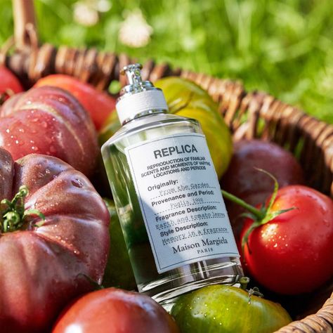 Replica Fragrance, Maison Margiela Replica, Margiela Replica, Earthy Fragrance, Sunny Afternoon, Juicy Tomatoes, Fresh Fragrances, Apothecary Jars, Geraniums