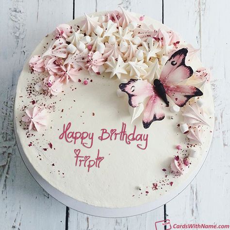 Tripti Name Cards And Wishes Birthday Cake Writing, Cake Writing, Cake Name, Girl G, Birthday Desserts, Beautiful Birthday Cakes, Cake Online, Birthday Wishes Cards, Happy Birthday Cake