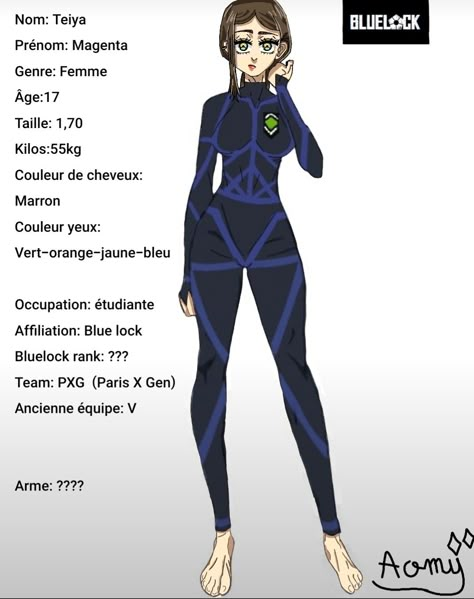 Blue Lock Oc Girl, Bluelock Oc, Rin Itoshi, My Oc, Blue Lock, Anime, Blue, Quick Saves