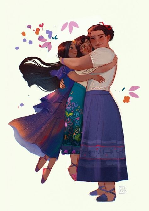 Madrigal Sisters, Luisa Madrigal, Disney Amor, Humor Disney, Encanto Fanart, People Hugging, Isabela Madrigal, Familia Madrigal, Disney Encanto