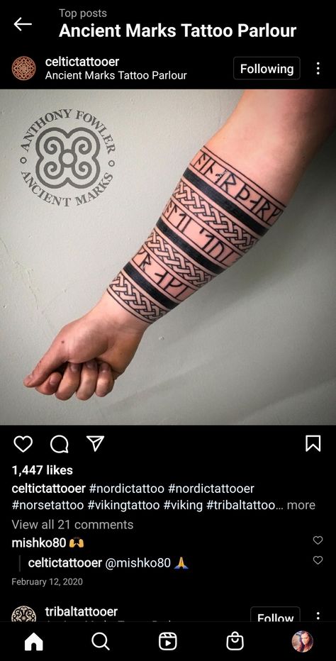 Nordic Tattoo Bands, Nordic Band Tattoos For Men, Nordic Runes Tattoo Arm, Nordic Wrist Tattoo, Nordic Arm Band Tattoo, Norse Armband Tattoo, Nordic Armband Tattoo, Nordic Band Tattoo, Viking Band Tattoo