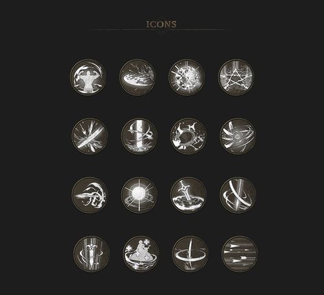 Game Skill Icons Skill Icon, Map Icons Rpg, Game Icons, Video Game Assets Concept Art, Game Assets 2d, Hogwarts Games, Game Icon Design, Work Icon, Dnd Backgrounds