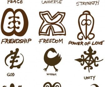 Ancient style symbols vector Swahili Tattoo, What Is Peace, African Symbols, Energy Transformations, Adinkra Symbols, Heart Template, Symbols Of Strength, Symbolic Tattoos, Ancient Symbols