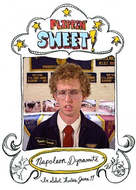 Dynamite Poster, Jon Heder, Goofy Things, Quote Printables, Napoleon Dynamite, Laughing And Crying, Glamour Shots, Family Movie Night, Movie Buff