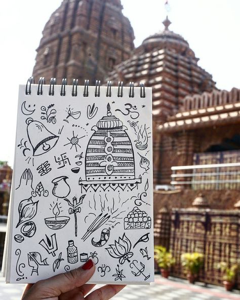 Day 3- indian temple elements  #temple #hindu #om #god #30daysofdoodles #icons #handdrawn Indian Gods Drawing Hindu Art, Indian Art Doodle, Hindu Doodles, Hinduism Doodle, Indian Temple Drawing, Indian Doodle Art, Temple Drawing Indian, God Drawing Hindu Easy, Temple Doodle