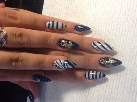 Sailor Sailor Nails, Coffin Shape Nails, House Of Beauty, Toes Designs, Create Diy, Nail Art Galleries, Nails Magazine, Stiletto Nails, Nail Design