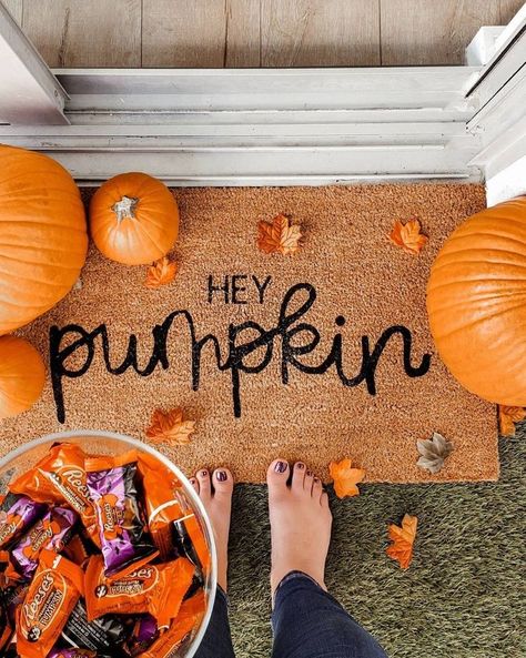 Hey There Pumpkin Doormat - Halloween Doormat - Fall Doormat Pumpkin Doormat, Hey Pumpkin, Hey There Pumpkin, Halloween Doormat, Fall Doormat, Halloween Door Mat, Custom Doormat, Inverness, Door Mats