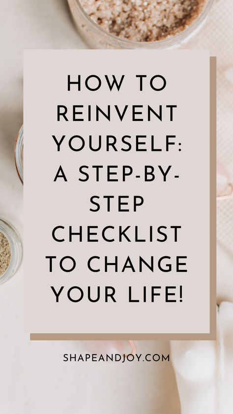 Reinventing yourself is all about taking small steps that add up to a big transformation. From creating a to-do planner to incorporating self affirmations, this reinventing yourself checklist will help you tackle habits to change your life and achieve your personal progress. Let’s get your life together and start the journey to a new you! Reinventing Yourself Aesthetic, Reinvent Myself, Habits To Change Your Life, Habits To Change, Reinventing Yourself, Life Reset, To Do Planner, Upgrade Your Life, Herbalife Recipes