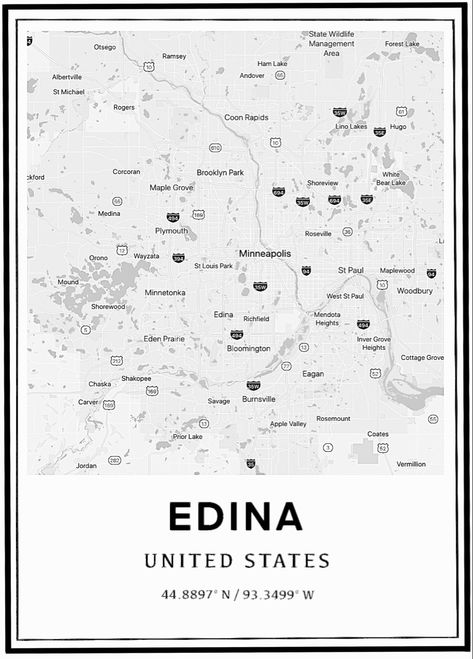 Edina Minnesota, Twin Cities Minnesota, Brooklyn Park, Mall Of America, Bear Lake, Minneapolis Minnesota, City Maps, Twin Cities, St Michael