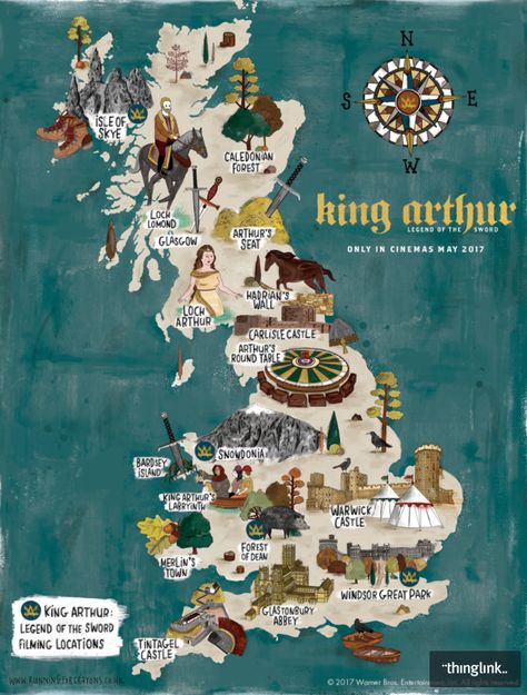 The Legend of King Arthur: The Most Significant Locations in Wales and England Medieval Fantasy Art, Rei Arthur, King Arthur Legend, Map Of Britain, Packing Travel, Roi Arthur, Arthurian Legend, Bucket Lists, The United Kingdom