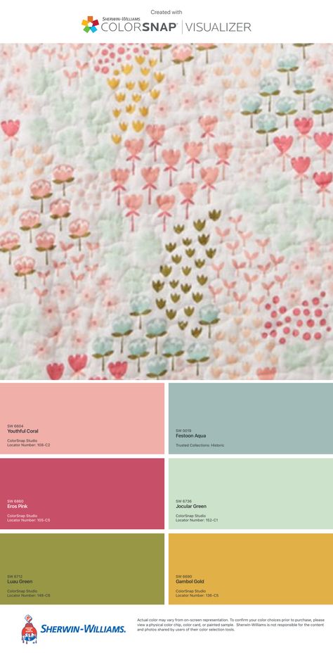 Daycare Color Scheme, Teen Girl Bedroom Color Palette, Bright Nursery Color Palette, Quilt Colour Schemes, Gender Neutral Color Palette Bright, Baby Girl Color Schemes, Preppy Color Scheme, Neutral Baby Color Palette, Girls Room Color Palette