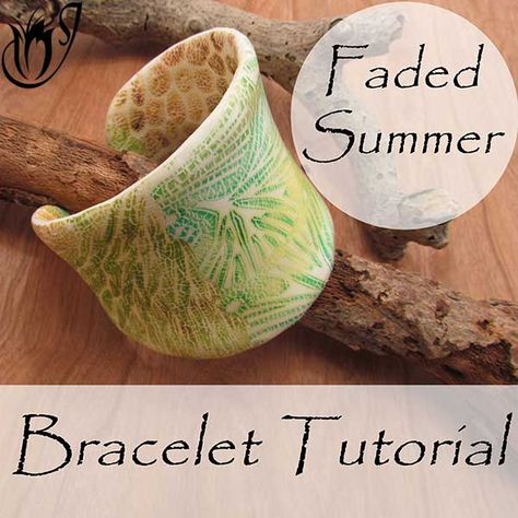 Clay Jewelry Tutorials, Summer Polymer Clay, Polymer Clay Bracelets, Cuff Tutorial, Easy Polymer Clay, Clay Bracelets, Wine Painting, Polymer Clay Bracelet, Polymer Clay Jewelry Tutorials