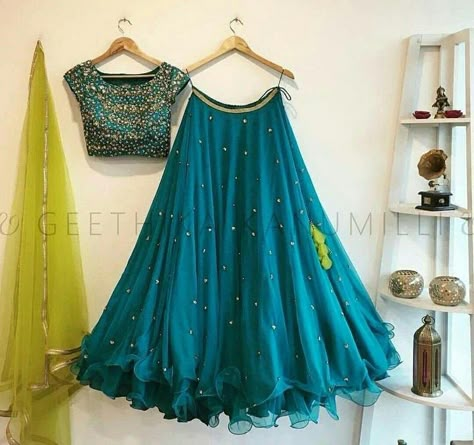 Peacock Blue Color Flared Party Wear Lehenga Choli | Etsy Saree Color Combinations, डिजाइनर कपड़े, Blouse Lehenga, Lehenga Choli Designs, Half Saree Lehenga, Indian Outfits Lehenga, Party Wear Lehenga Choli, Lehnga Dress, Green Lehenga