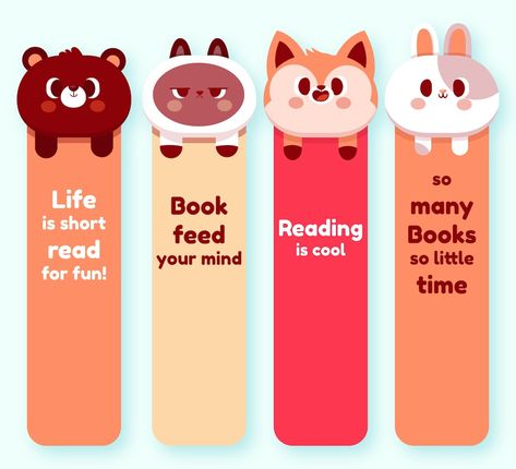 Free Vector | Free vector hand drawn bookmark template Free Printable Bookmarks Templates, Bookmark Images, Cropped Png, Cats Pink, Free Printable Bookmarks, Bookmark Card, Doodle Art Journals, Kids Library, Printable Bookmarks