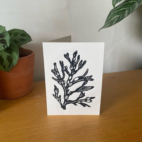 🌱 Need a gift for the nature lover in your life? I’ve just added a selection of hand printed greetings cards to my shop! ✉️ They’re blank inside and can be packaged with a blank envelope, ready for you to write your own message! 🖼️ Or, they can be framed and displayed at home as a piece of original artwork! #lino #linoprint #linoprinting #linocutting #linocutprint #linocutprinting #printmaking #natureart #oceanart #houseplant #seaweed #shark #mermaidspurse #mushrooms #oceanlover #art #art... Seaweed Design, Lino Printing, Greeting Card Handmade, Linocut Printmaking, Linocut Art, Print Greeting Cards, Card Handmade, Handmade Greetings, Blank Card