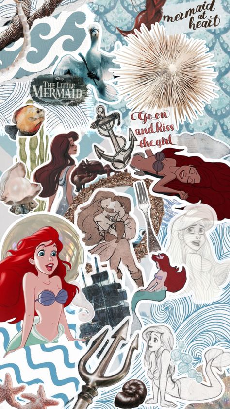 Arial Princess Aesthetic, Little Mermaid Wallpaper Aesthetic, The Little Mermaid Wallpaper, Lil Mermaid Wallpaper, Little Mermaid, Ariel Iphone Wallpaper, Ariel Phone Wallpaper, Ariel Apple Watch Wallpaper, Mermaid Wallpaper Backgrounds