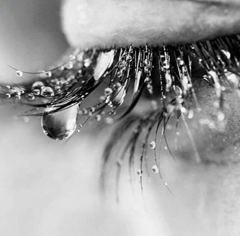 Tears Photography, Crying Photography, Crying Eyes, Black And White Art Drawing, Eye Photography, Foto Art, Black And White Aesthetic, Rain Photography, Black White Photos