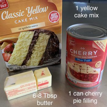 3 Ingredient Cherry Cobbler, 3 Ingredient Cherry Dump Cake, Vanilla Cake With Cherry Pie Filling, Pie Filling Dump Cake Recipes, 3 Ingredient Dump Cake, Easy Dump Cake 3 Ingredients, Cake Mix Cobbler 3 Ingredients, Cherry Dump Cake Recipes 3 Ingredients, Crisps Desserts