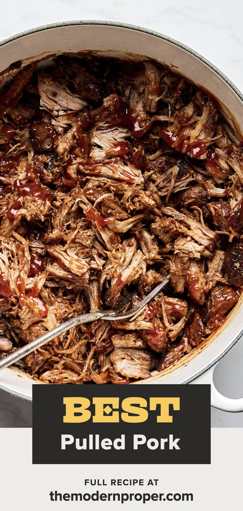 Cooked low and slow, our classic, easy pulled pork recipe yields tender, juicy meat with a classic BBQ flavor. Make it in the oven, slow-cooker, or Instant Pot — either way, it’s the best. Instapot Pulled Pork Recipes Easy, Bbq Pulled Pork In Crockpot, Best Bbq Pulled Pork Slow Cooker, Pulled Pork On Stove Top, Pulled Pork Loin Crock Pot Recipes, Southern Pulled Pork Crock Pot Recipes, Pulled Pork Recipes Oven, Pulled Pork Recipes Slow Cooker, Easy Pulled Pork Crock Pot Recipes