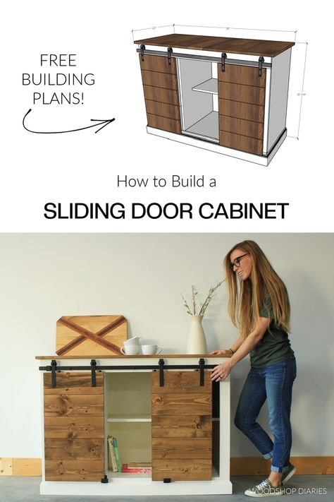 Sliding Door Cabinet Design, Diy Bedroom Cabinet, Cabinet Sliding Door, Diy Sliding Cabinet Doors, Diy Sliding Door Cabinet, Sliding Cabinet Door, Diy Storage Cabinets With Doors, Sliding Kitchen Cabinet Doors, Cabinet Doors Diy