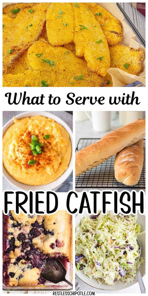 Fried Fish Meals Sides, Desserts That Go With Fish Fry, What Goes With Fried Catfish, Catfish Dinner Ideas Southern Style, What To Serve At A Fish Fry, Dessert For Fish Fry, Desserts For Fish Fry, Side Dishes With Fried Fish, Sides For Catfish Fried Fish