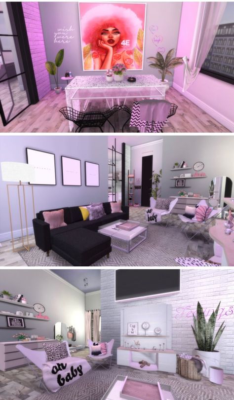 121 Hakim House, Sims 4 Modern House, Living Room Sims 4, Sims 4 Cc Furniture Living Rooms, House Club, San Myshuno, Sims 4 Family, Home Decor Wallpaper, The Sims 4 Pc