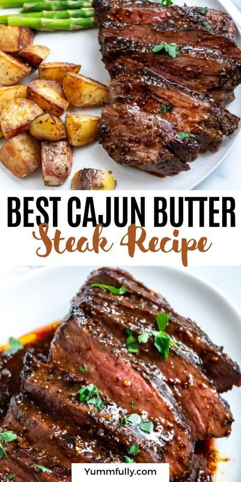 With our Best Cajun Butter Steak Recipe, indulge in the ultimate culinary treat where tender steak combines with a spicy, savory Cajun butter sauce for a flavor explosion that will excite your palate. If you want to take your home cooking to new levels and leave your family and friends begging for more, follow us for more delectable recipes! Butter Steak Recipe, Cajun Butter Steak, Cajun Steak, Whole Grain Mustard, Cajun Butter, Steak Sandwiches, Butter Steak, Steak Butter, Seared Steak