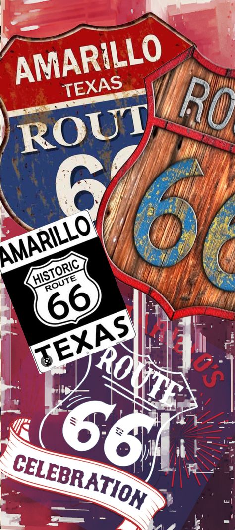 Route 66 Wallpaper, Travel Wallpapers, Dynamic Wallpaper, Kaos Oblong, Route 66 Road Trip, Girly Wallpaper, Amarillo Texas, Iphone Dynamic Wallpaper, Swag Quotes