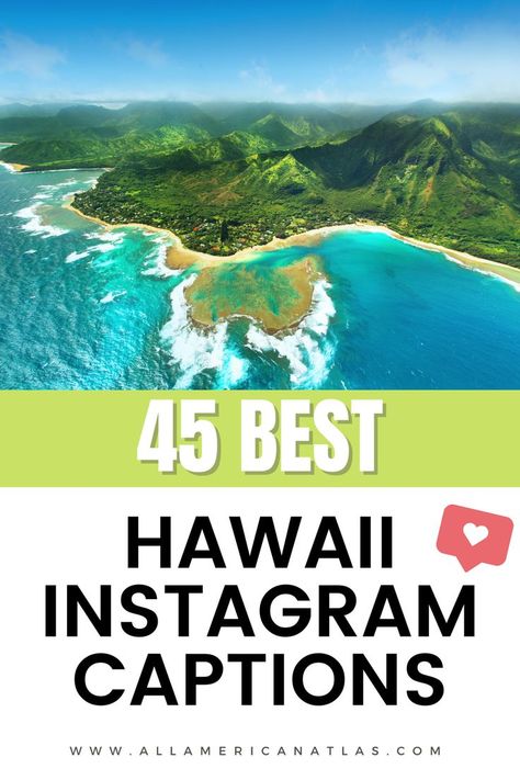 Looking for unique Hawaii Instagram captions? This state is seriously one of the most beautiful states in the USA, which means it’s picturesque as heck! Hawaii Quotes For Instagram, Hawaii Insta Captions, Hawaii Captions Instagram, Hawaii Instagram Captions, Hawaii Quotes, Hawaiian Quotes, Hawaii Instagram, Hawaii Hikes, Moving To Hawaii