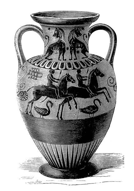 Greek Amphora, Ancient Vase, Unusual Vases, Medieval Tattoo, Ancient Greek Pottery, Ancient Greek Art, Greek Pottery, Greek Vases, Greek Design