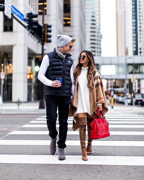 fashion blogger mia mia mine wearing a burberry cape with husband phil thompson for thanksgiving 2018 Burberry Outfits, Burberry Cape, 1950s Jacket Mens, Cargo Jacket Mens, Mia Mia Mine, Khaki Parka, Green Cargo Jacket, Pick Outfits, Mia Mia