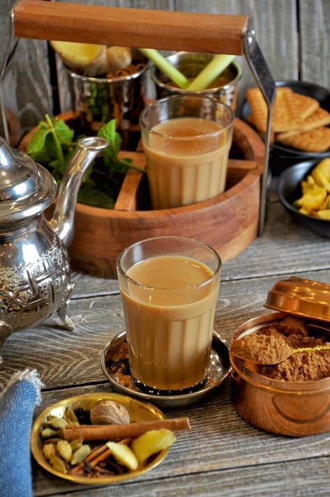 Indian Tea Party, Indian High Tea, Masala Chai Photography, Indian Chai Photography, Indian Afternoon Tea, Tea Images Indian, Chai Indian, Authentic Chai, Traditional Chai