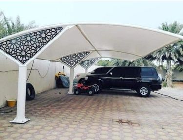 Car Parking Shade, Parking Ideas, Parking Shed, Carport Design, Car Porch Design, Blinds For Windows Living Rooms, House Awnings, Car Shed, Car Porch